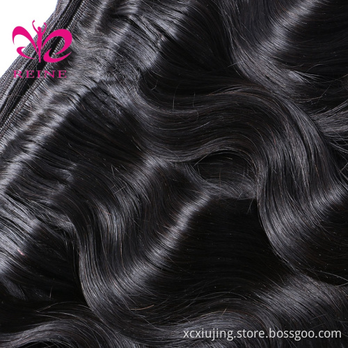REINE 10A grade top grade wholesale super quality double drawn mink virgin unprocessed peruvian human hair bundles extensions
